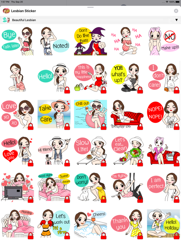 Lesbian Sticker iPad screenshot