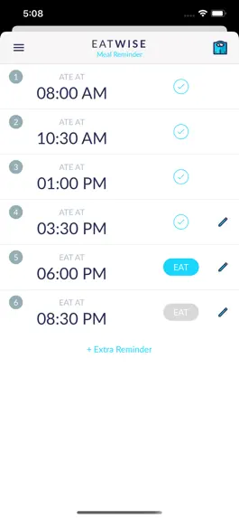 Game screenshot EatWise - Meal Reminder apk