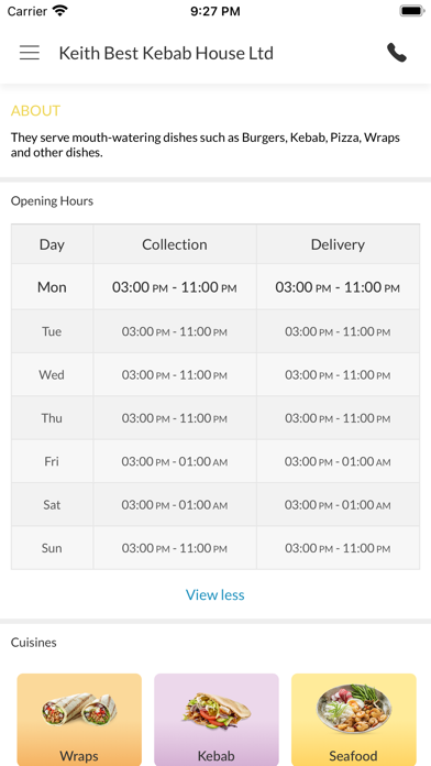 Keith Best Kebab House Ltd Screenshot
