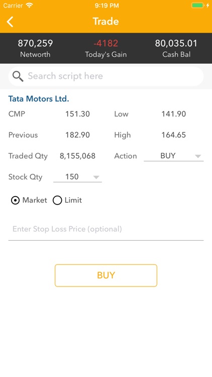 Stock Game Challenge