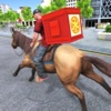 Horse Pizza Delivery Boy icon