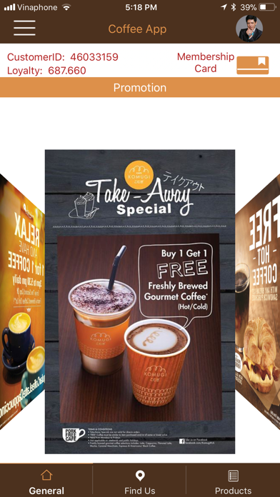 Coffee App Screenshot