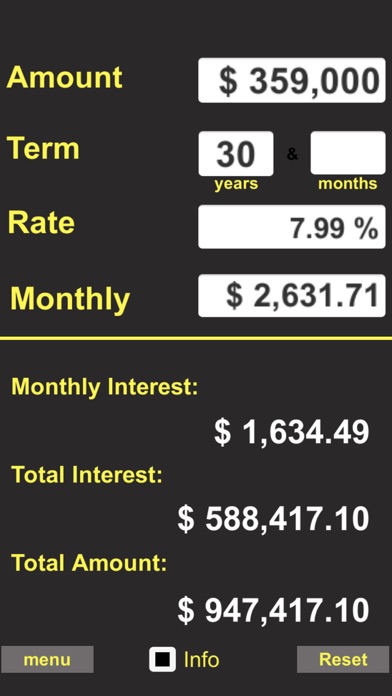 Loan Calculator 2.0 Screenshot