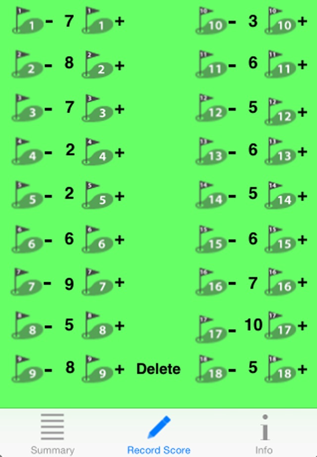 Duffer's Golf Score Card screenshot 2