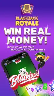 blackjack royale - win money iphone screenshot 1