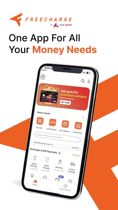 Screenshot #1 pour Freecharge: UPI, Credit Cards