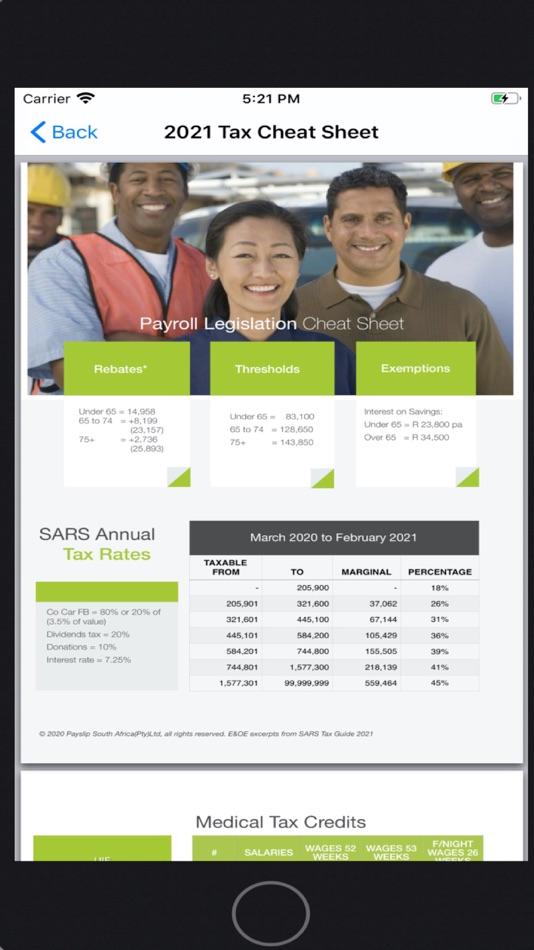 #2. TaxTool (iOS) Ved: PAYSLIP SOUTH AFRICA (PTY) LTD
