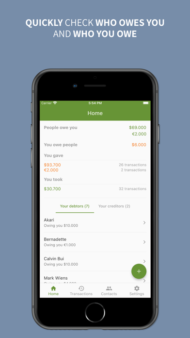 Sono: Debt tracker and manager Screenshot