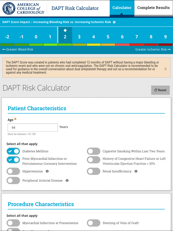 Screenshot #4 pour DAPT Risk Calculator