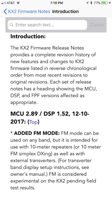 KX2 Micro Manual Screenshot