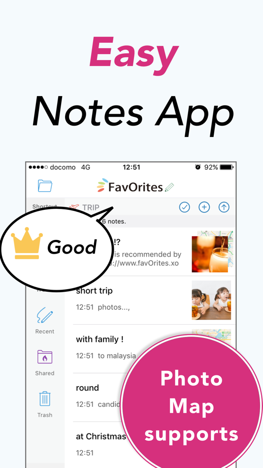 #1. Notes: FavOrites -Share, Photo (iOS) 由: isao ito