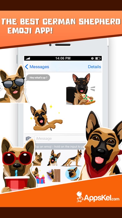 German Shepherd Emoji Stickerのおすすめ画像1