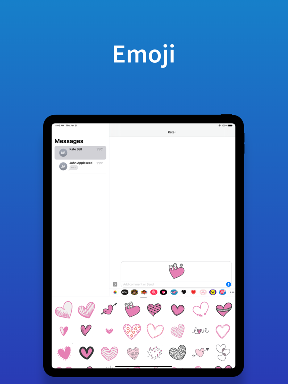 Screenshot #5 pour Autocollants emoji coeur