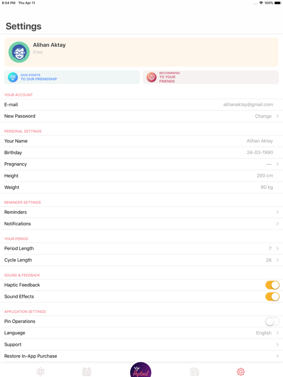 Screenshot #6 pour Period Tracker - Pepapp