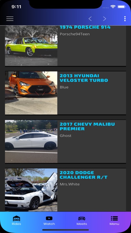Rideology Car Profiles