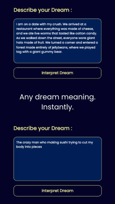 Dream Interpretation AI App Screenshot