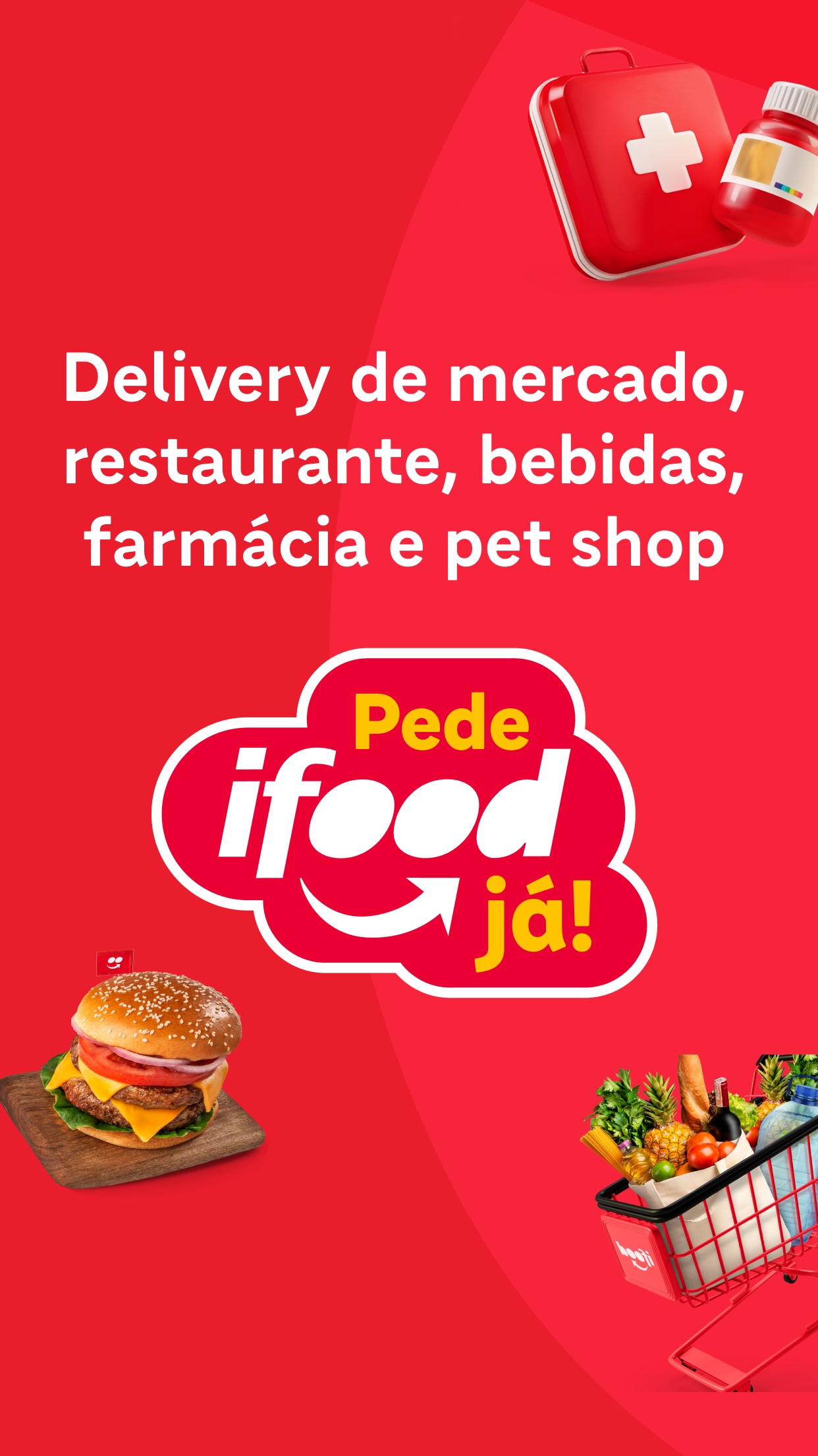 Screenshot do app iFood: pedir delivery em casa