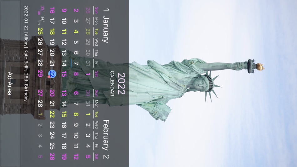 #7. Desktop Calendar - WallCal (iOS) 由: takashi koyama