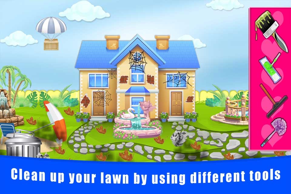 Girl Doll House Cleaning Games screenshot 4
