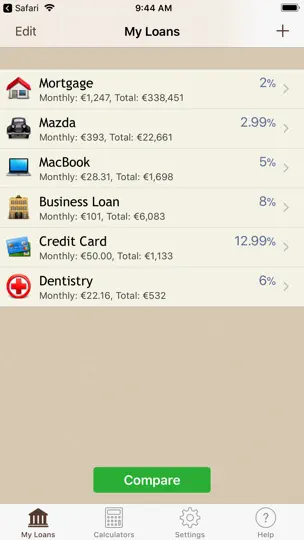 Captura de pantalla de Préstamo Mentor en iPhone 1