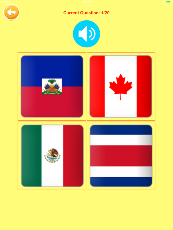 Learn Countries Flags Quiz iPad screenshot