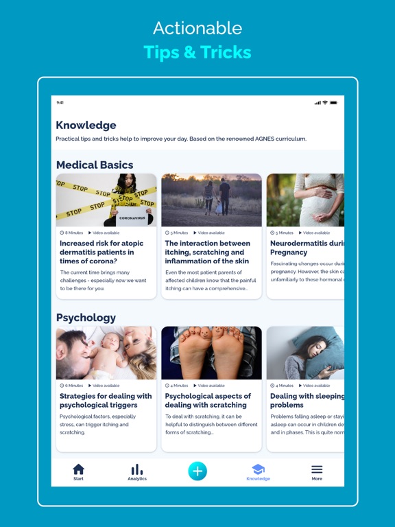 Eczema App Nia iPad screenshot 7 - Medical app