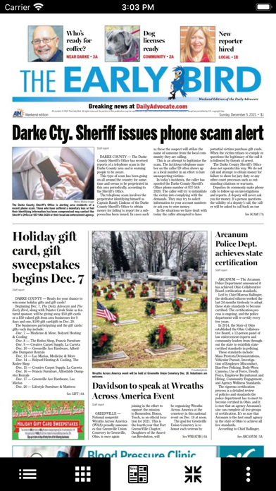 Greenville Daily Advocate Screenshot
