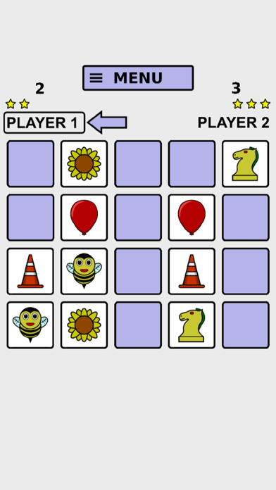 Pairs - Concentration in cards Screenshot