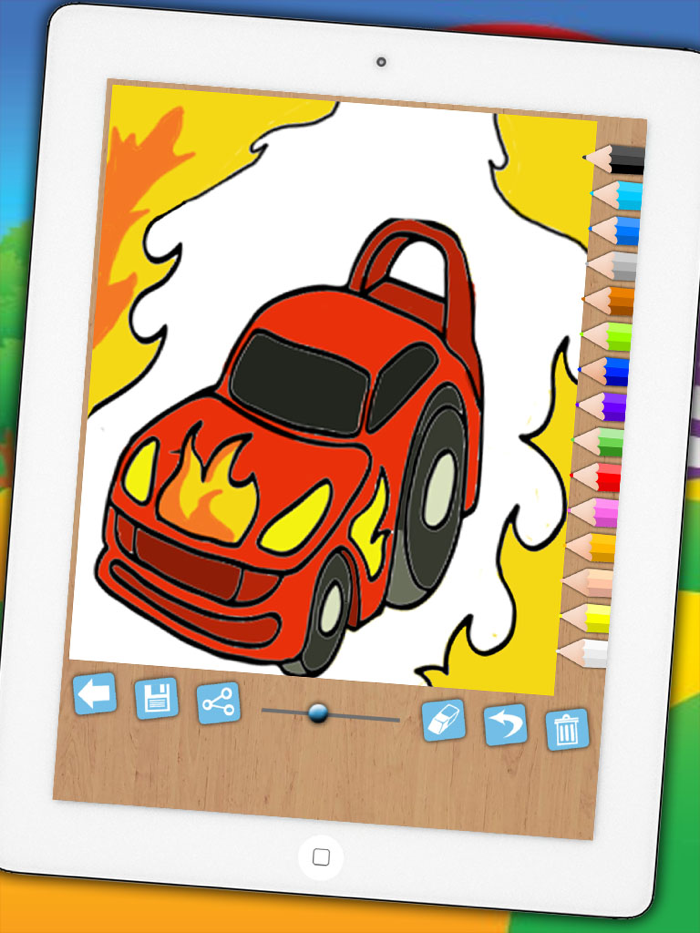 Magic Cars Coloring Book Game