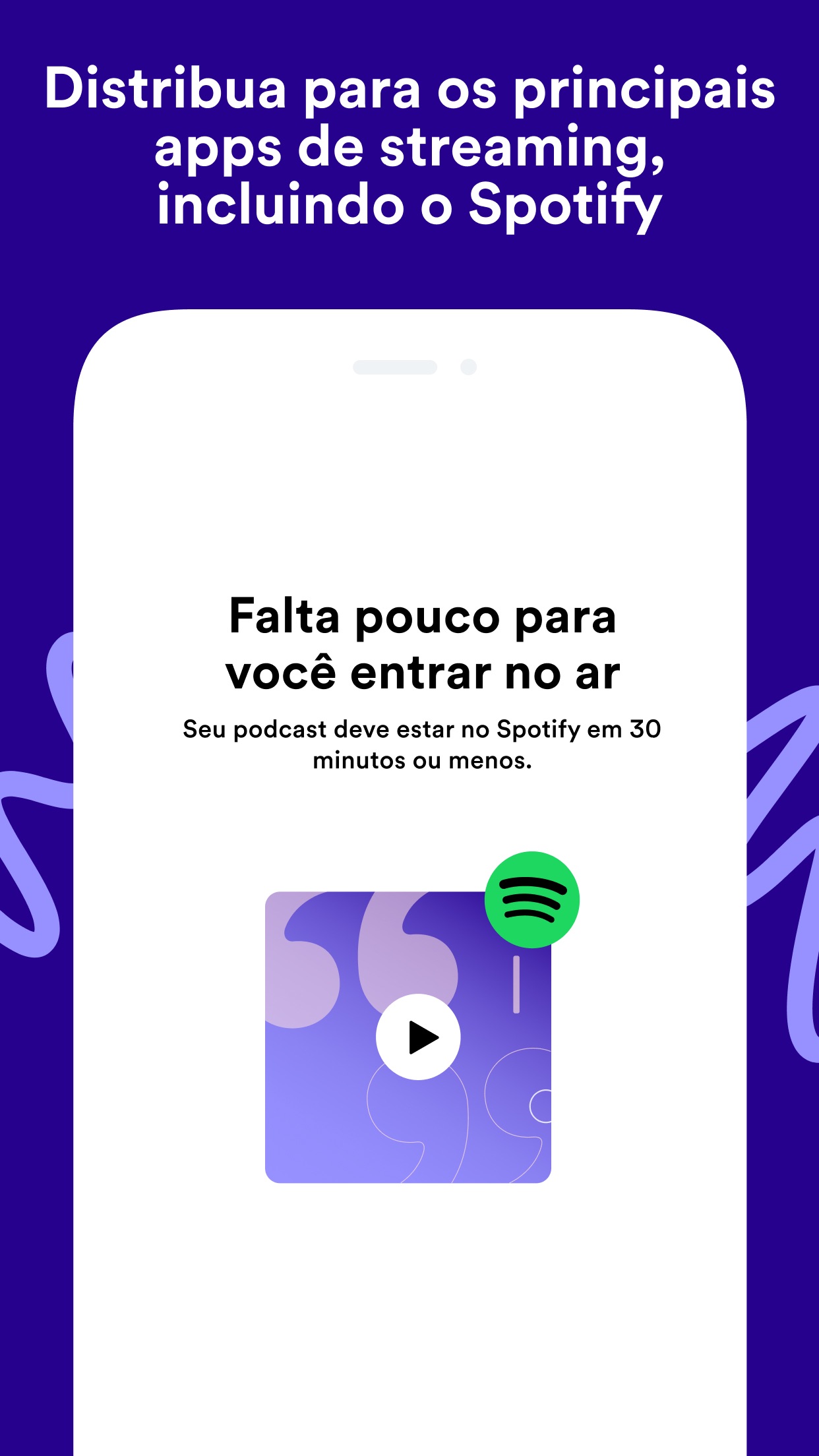 Screenshot do app Spotify for Podcasters