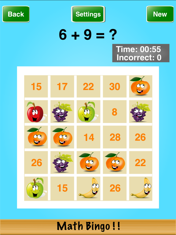 Math Bingo ! ! iPad screenshot 3 - Education app