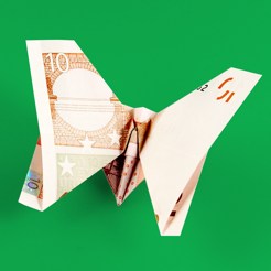 Presentes de origami de dinheiro facilitados