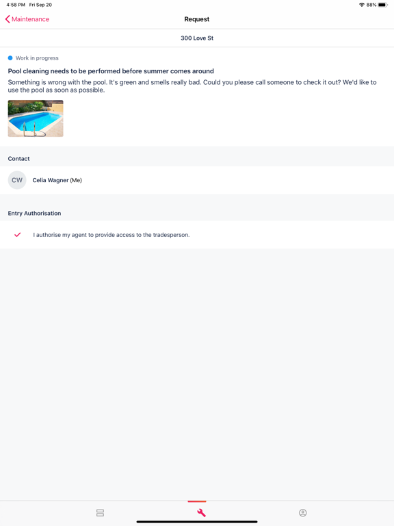 Console Tenant iPad screenshot 3