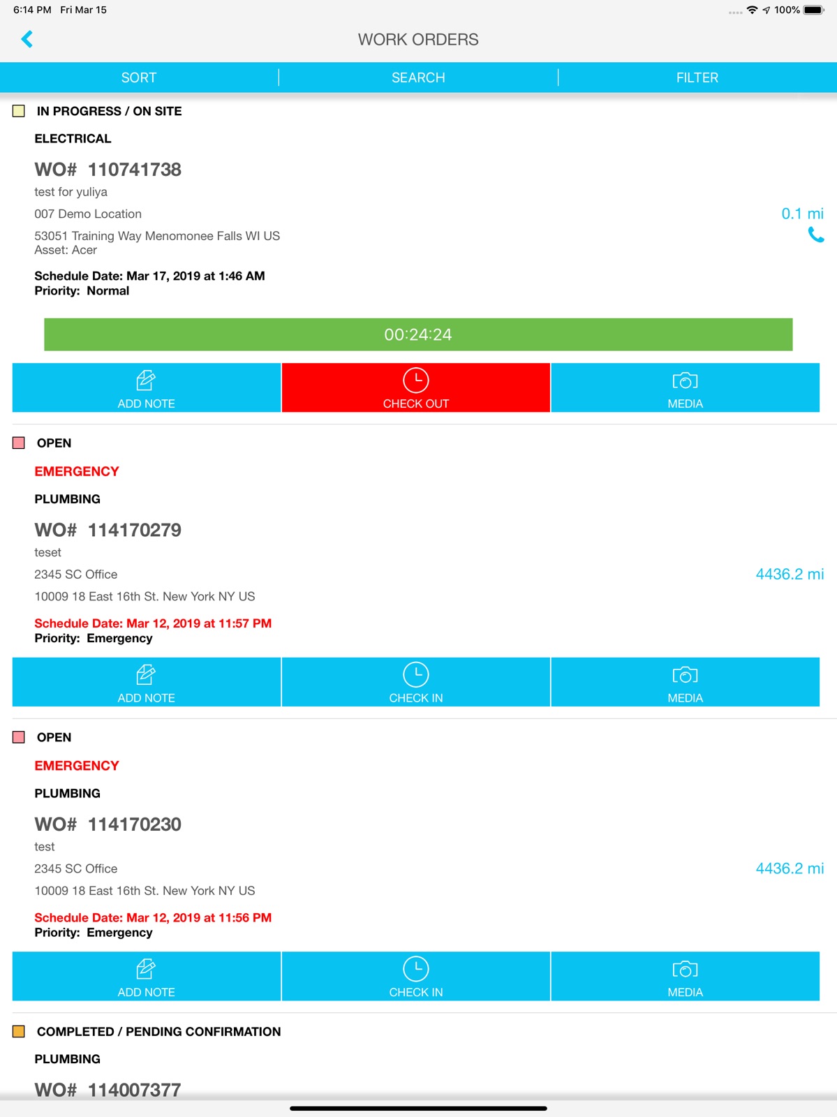 ServiceChannel Provider ipad screenshot 3