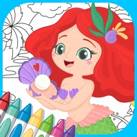 Magic mermaid coloring book logo