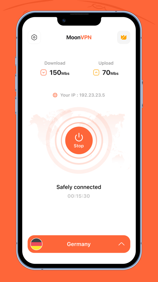 #1. MoonVPN: VPN Fast & Secure (iOS) Podle: Digicent LLC