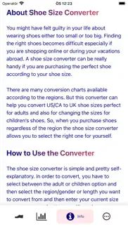 shoe size converter & chart iphone screenshot 4