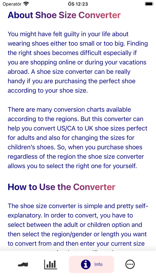 #4. Shoe Size Converter & Chart (iOS) 由: Arsosa Network Inc.