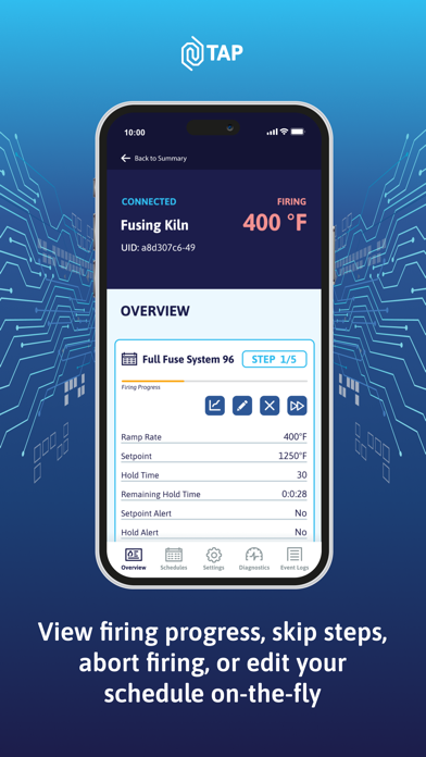 TAP Kiln Control Mobile Screenshot