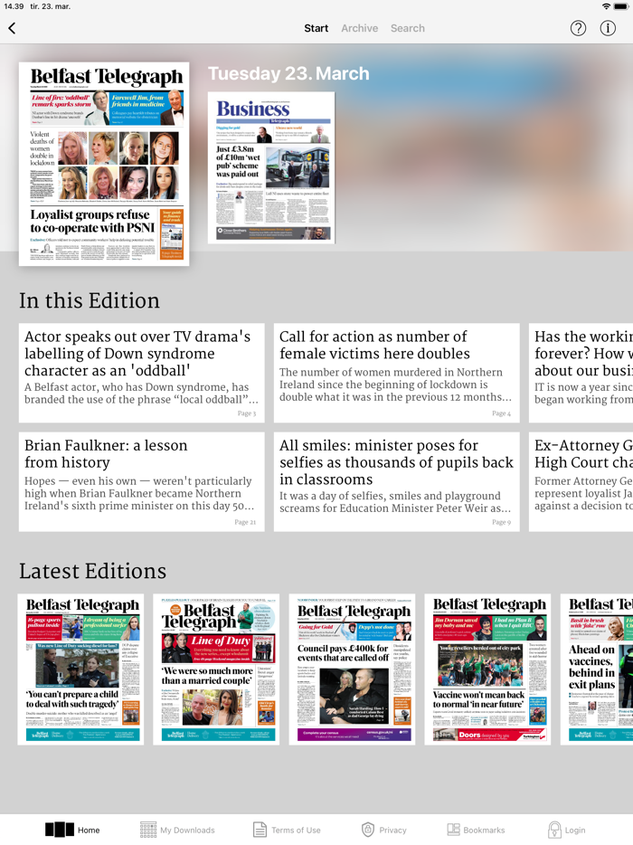 Belfast Telegraph Newsstand