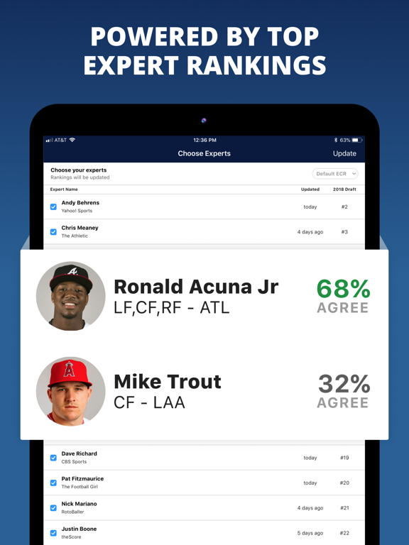 Fantasy Baseball Draft Wizard iPad screenshot 4 - Sports app