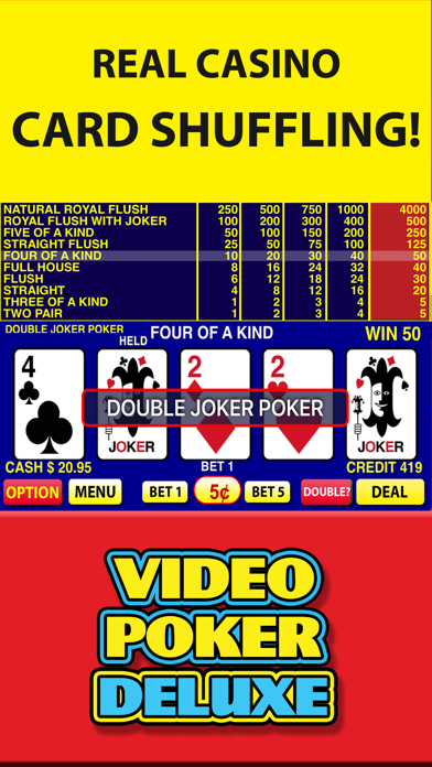 Video Poker Deluxe Casino Screenshot