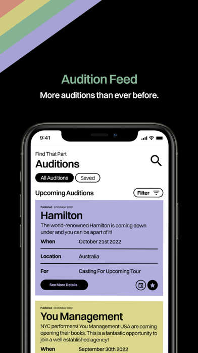 Industry Auditions Screenshot