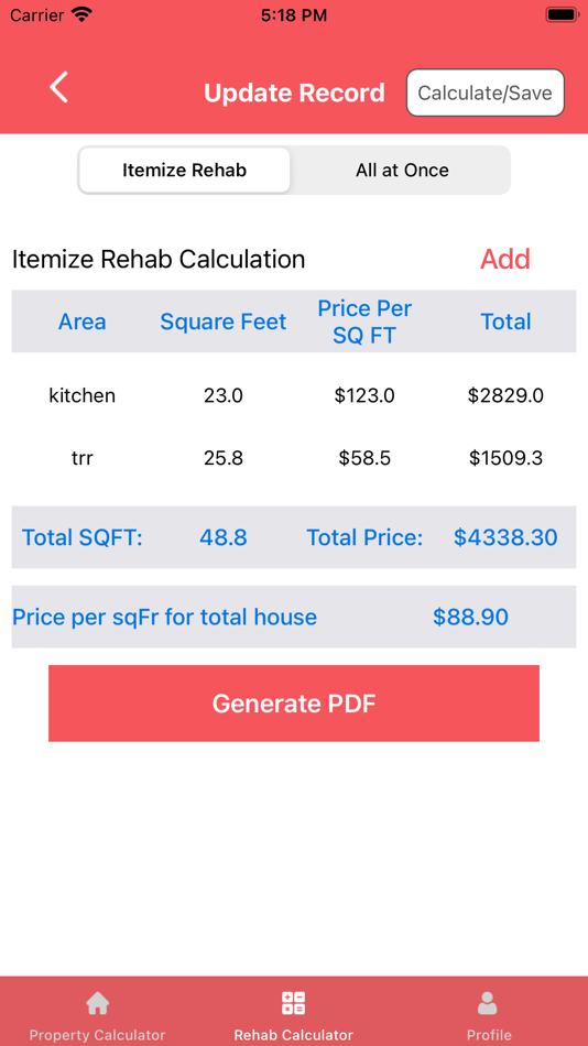 #6. Fix and Flip Calc (iOS) By: Joshua Lafond