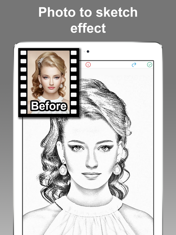 Turn Photo To Picture Coloring iPad screenshot 4 - Photo & Video app