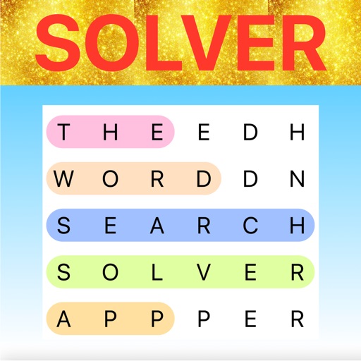 Word Search Solver Gold Icon