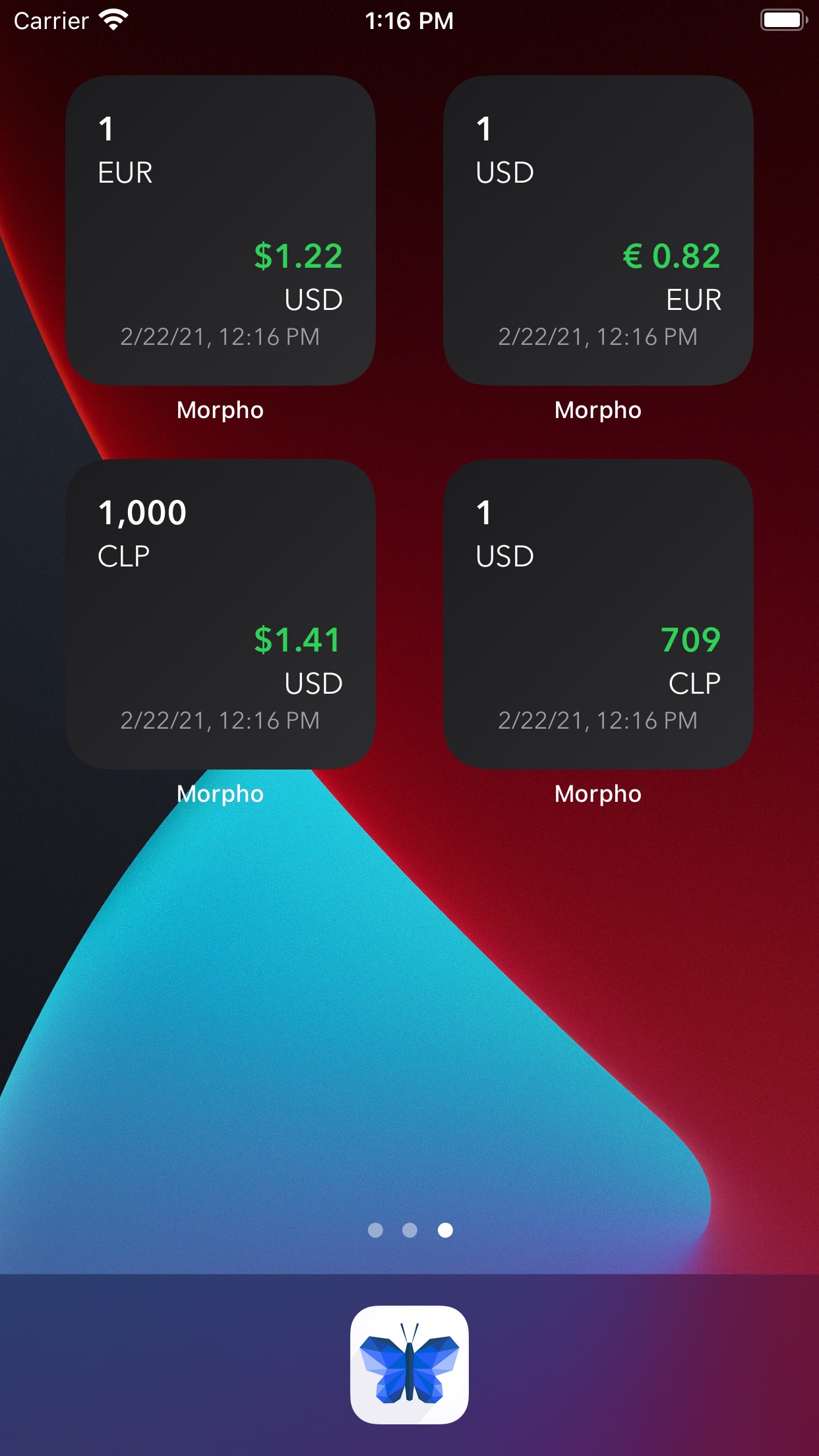 Screenshot do app Morpho Converter