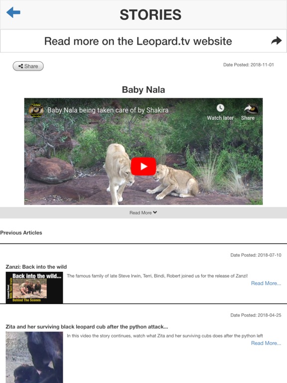 Screenshot #5 pour Leopard.tv Wildlife magazine