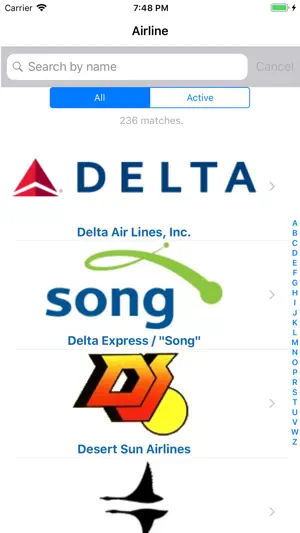 U.S. Airlines, Past & Present screenshot 1