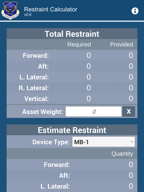 Screenshot #4 pour USAF EOS Restraint Calculator